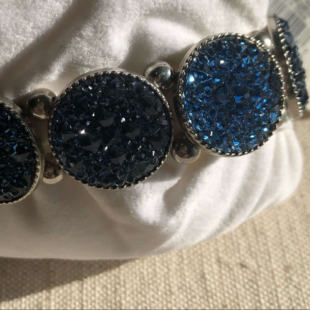 Blue sparkle stretch bracelet